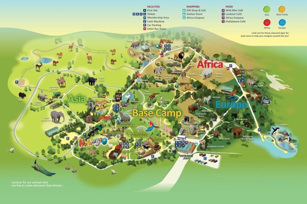 ZSL Whipsnade Zoo Map